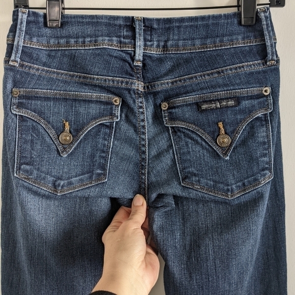 HUDSON Beth Baby Boot Jeans 25 Obscurity Slim Small Flare Mid Rise Mid Wash - Picture 9 of 15